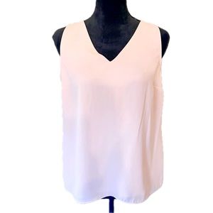 NINE WEST Womens Sz S Soft Pink Sleeveless Lightweight V-Neck Tank Top Blouse